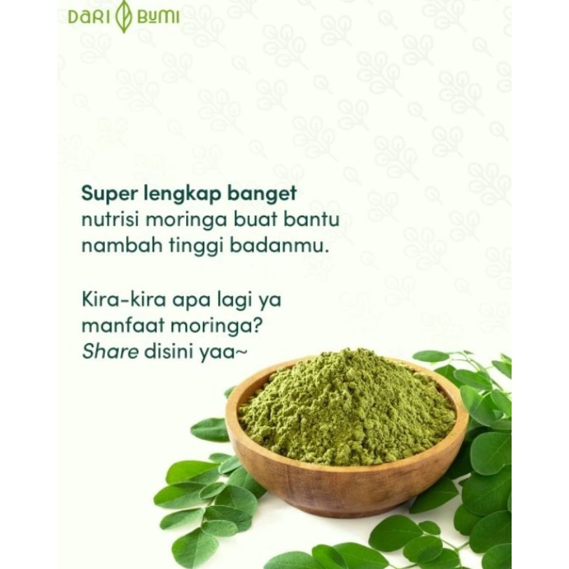 

Forcysn Dari Bumi Daun Kelor Bubuk Premium Pure Organic