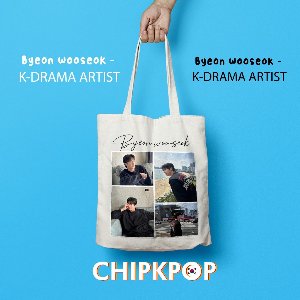 BYEON WOOSEOK [PAKET SET] TOTEBAG BYEON WOOSEOK KDRAMA I BYEON WOOSEOK I TOTEBAG KDRAMA I TOTEBAG MU