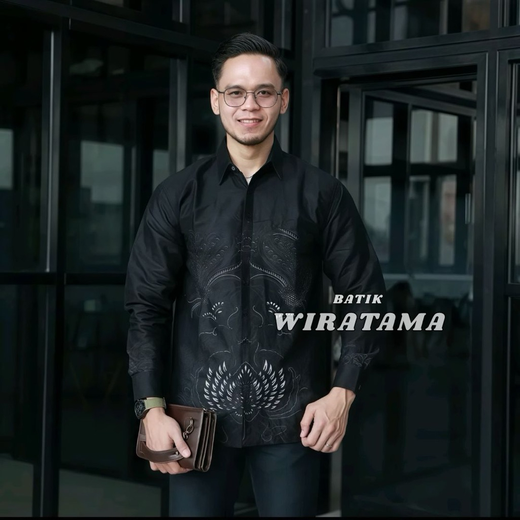 Bokor Kemeja Batik Pria Lengan Panjang Dan Pendek Bahan Katun Prima Premium Modern Anak Muda Formal 