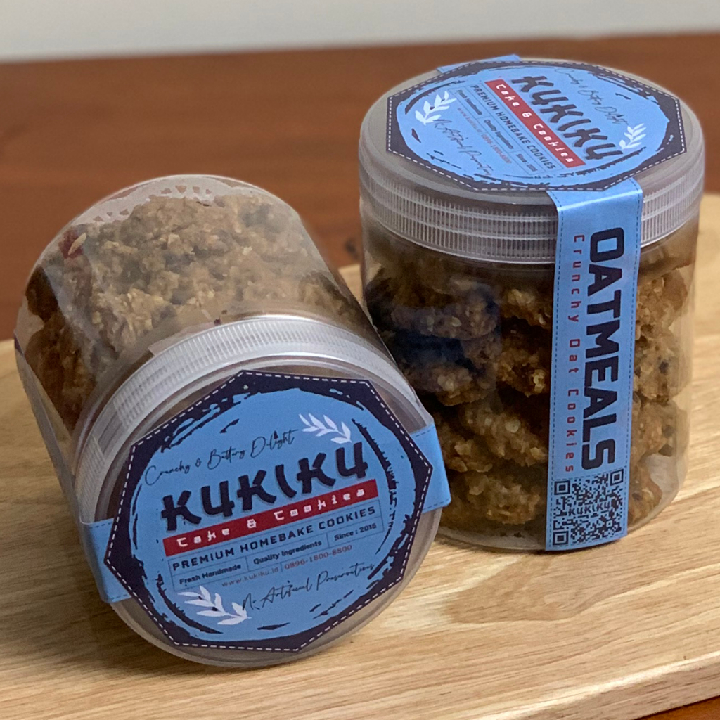 

Kue Kering Oatmeal Cookies Kukiku Premium Butter Toples 600 ml Free 1 Pouch Meringue Gratis