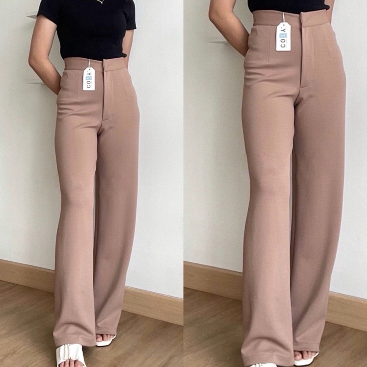 Hot Sale Loose Pants Scuba Wanita  Celana Anti Kusut  Celana Kulot Wanita  Kulot Scuba Premium  Cela