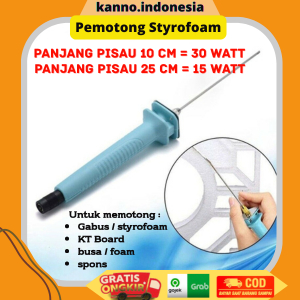 

Taffware Pemotong Styrofoam Gabus Alat Potong Busa Solder Ukir Foam Cutter Stereofoam Spons Polystyrene EPE Cutting Machine Adaptor Listrik 10 25 cm