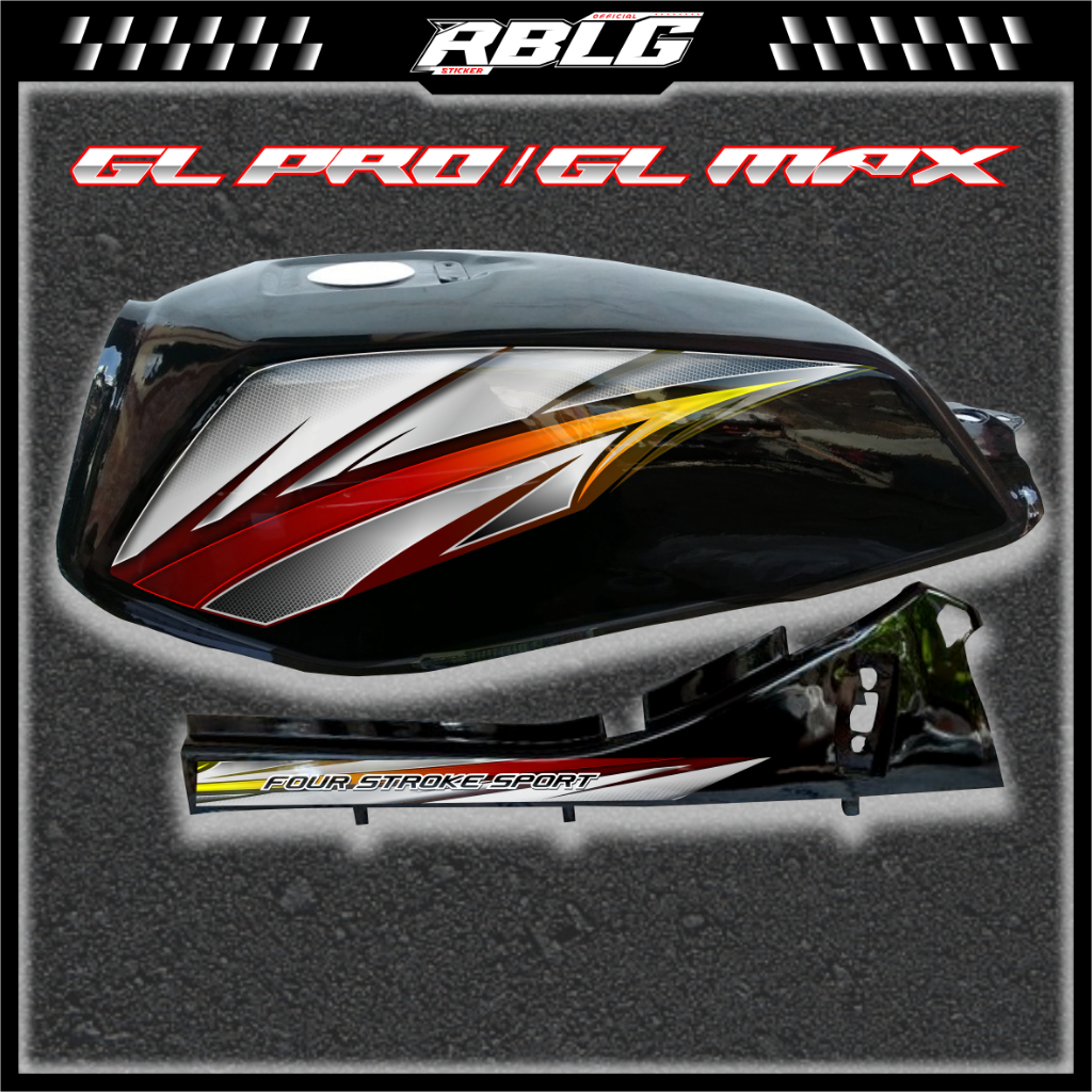 STRIPING HONDA GL PRO, STRIPING GL VARIASI TERBARU, STRIPING GL MOTIF SIMPEL