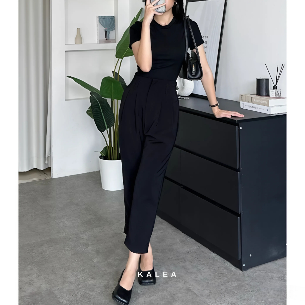 Ankle Pants Havyn Celana Kulot Wanita Kerja Kantor Formal Katun Premium