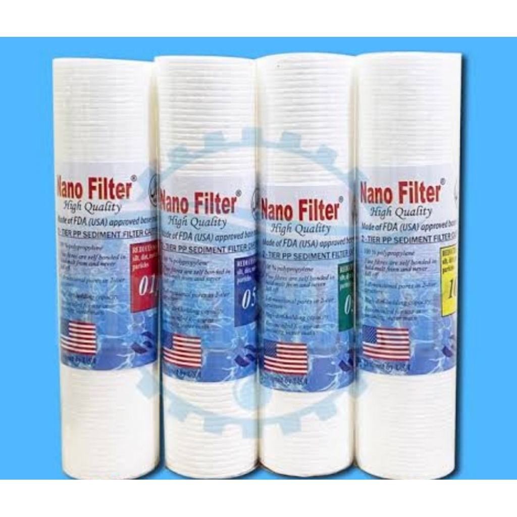 Filter Air Nano Filter Sedimen 10" 0.1/0.3/0.5/10 Micron