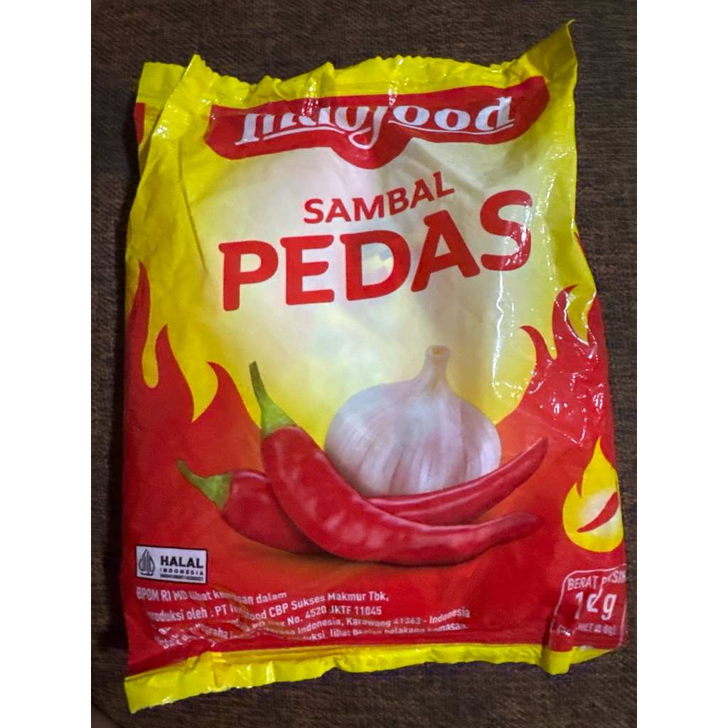 

Indofood Sambal Pedas 8g x 24 sachet(bungkus)