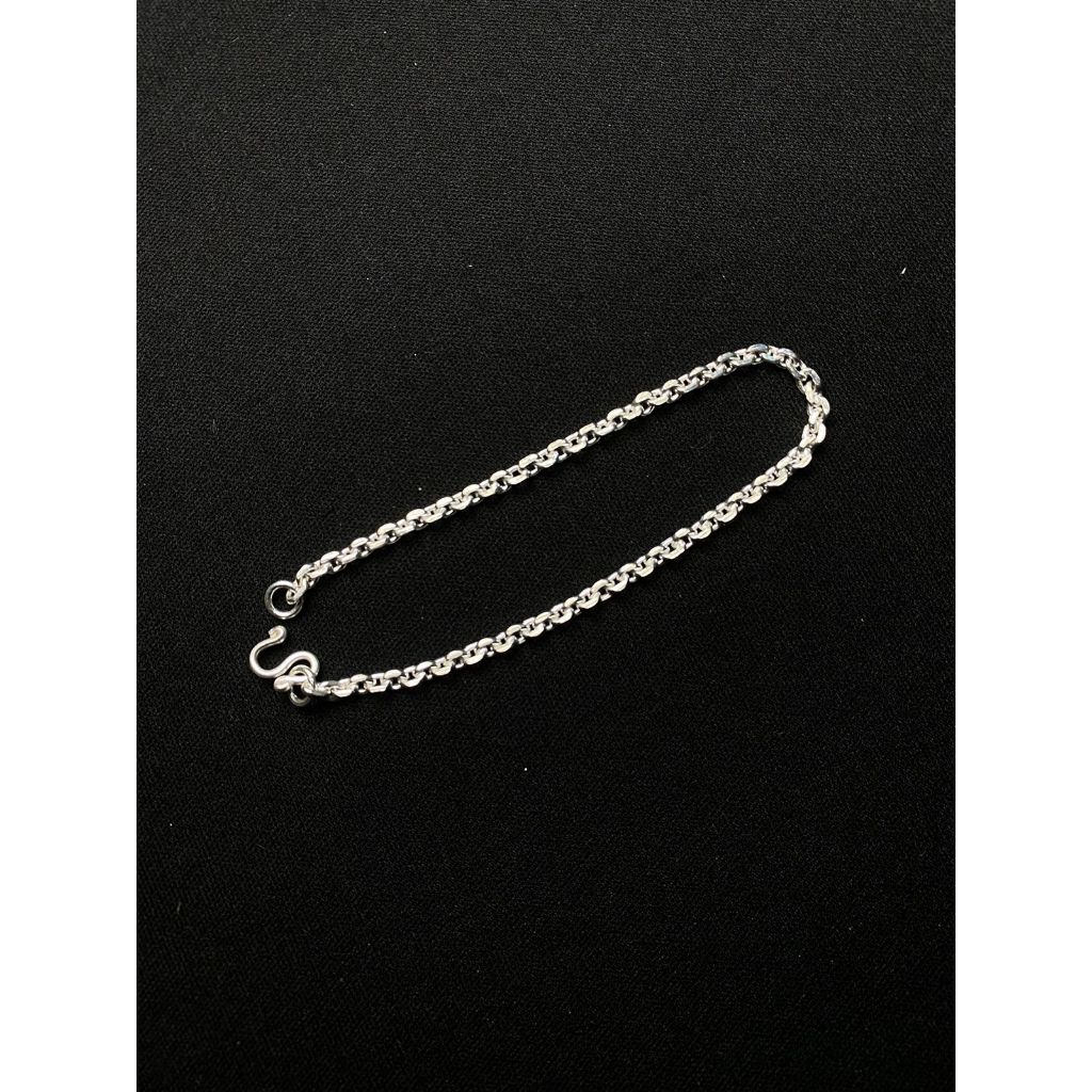 Gelang Perak Asli Silver Rantai - Gelang Perak Pria / Wanita Anti Karat - Perak Asli Murni Fashion S