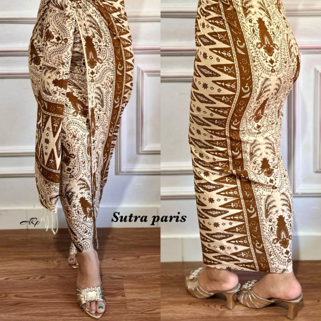 KAMEN BALI SALE BATIK SUTRA PARIS NEW MOTIF SET SELENDANG (KAIN BATIK SUTRA PARIS LEMBARAN