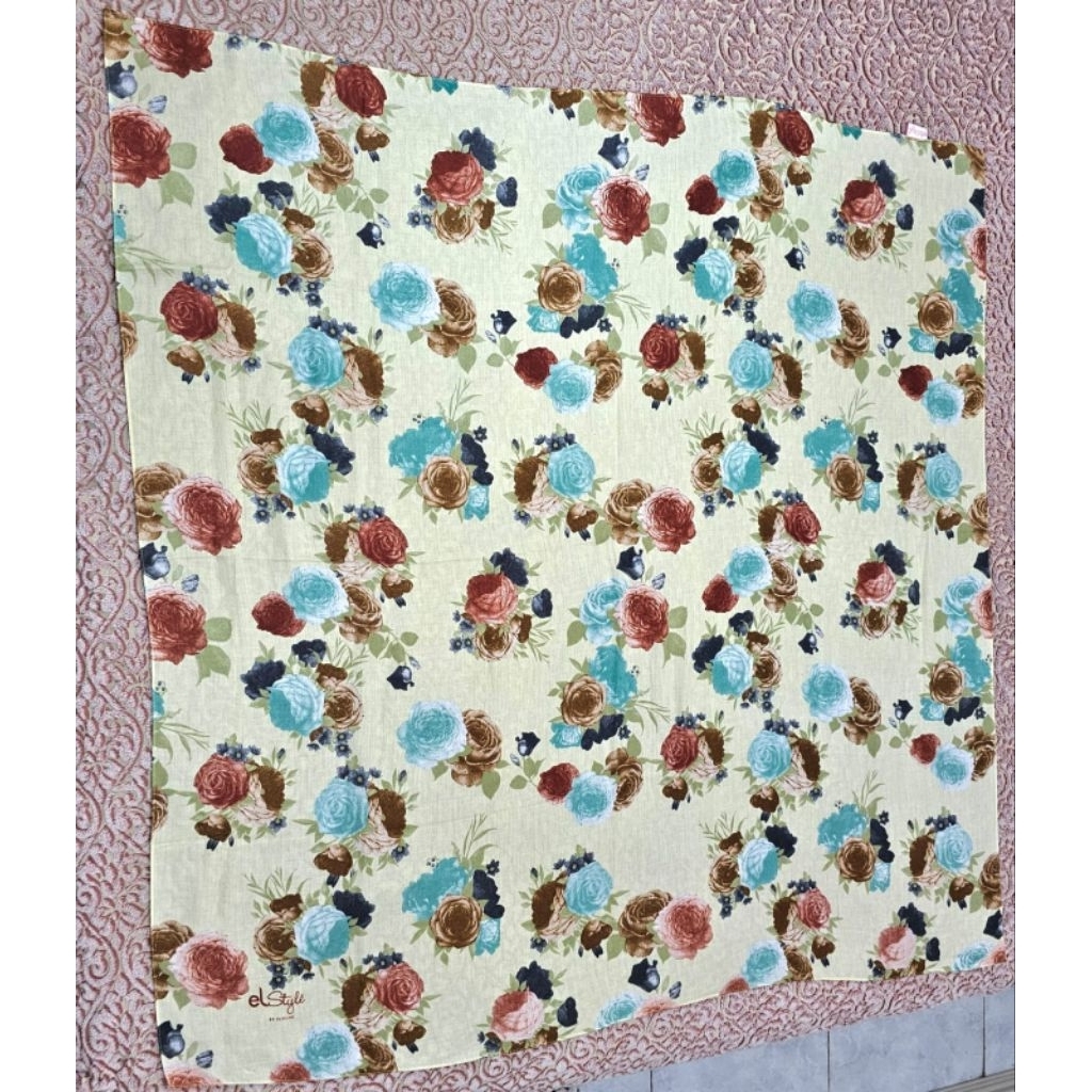 Hijab Kerudung Segi Empat ElStyle By Elhijab Motif Shabbykuning