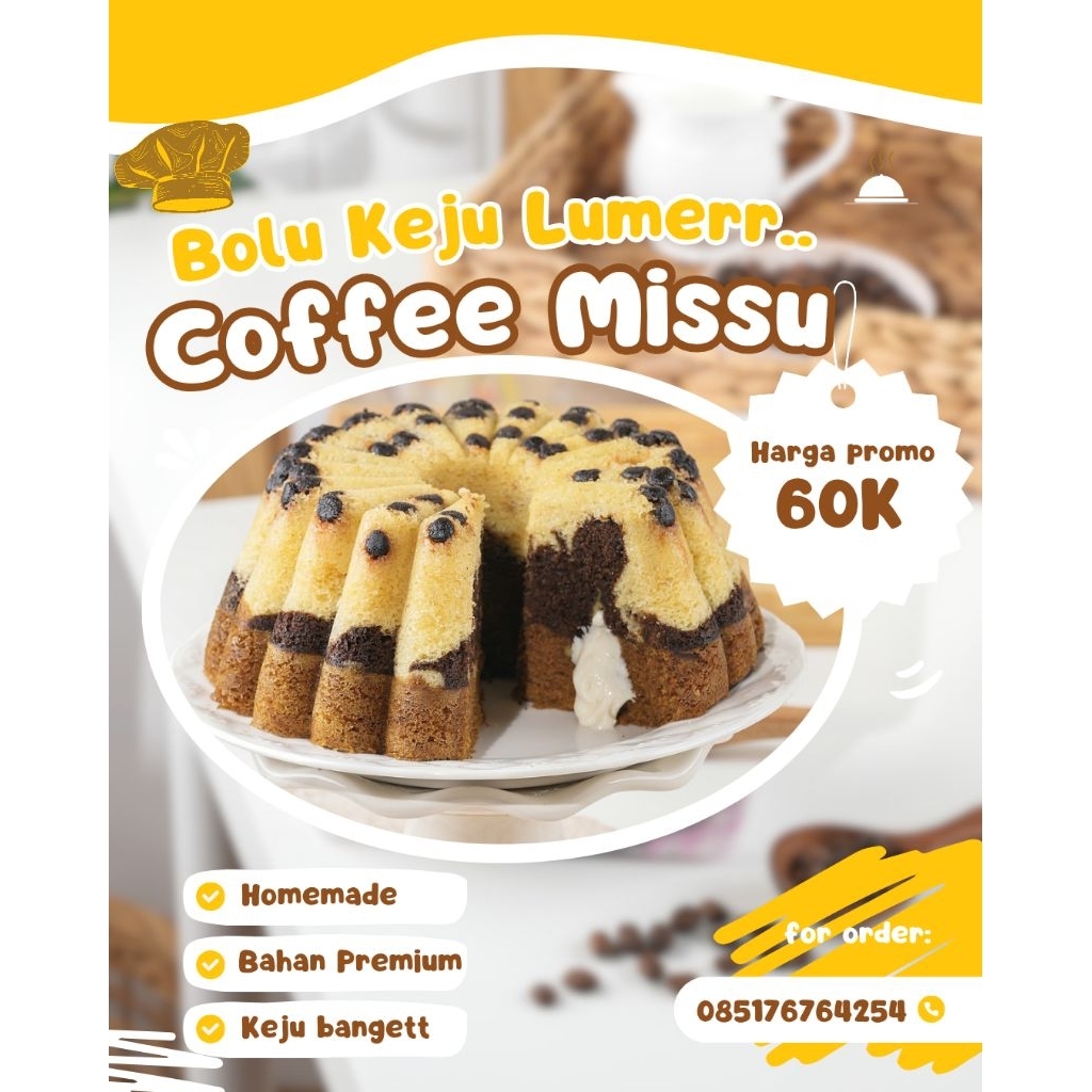 

Bolu Keju Lumer Coffee Missu