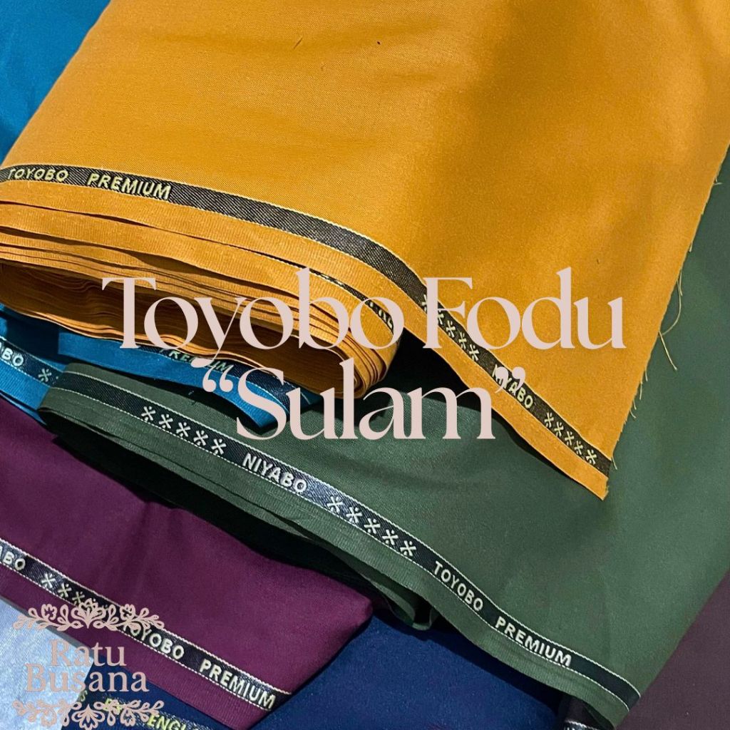 Kain Katun Toyobo Fodu Sulam ASLI Jepang Original 100% Grade A Super Premium