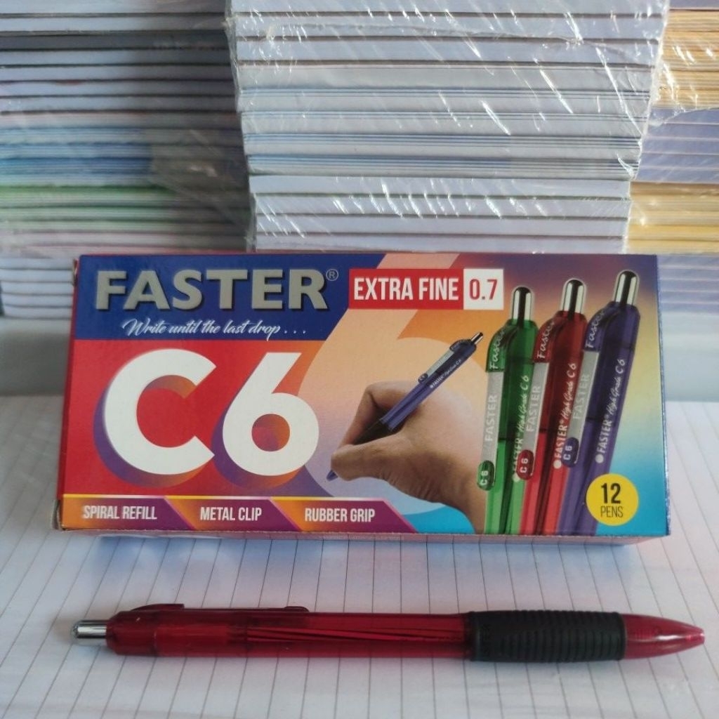 

Bolpen Faster C6/ Bolpoin Faster Ctekan/ Pen FASTER C6 Ctekan Harga 1 Pack Murah Grosir