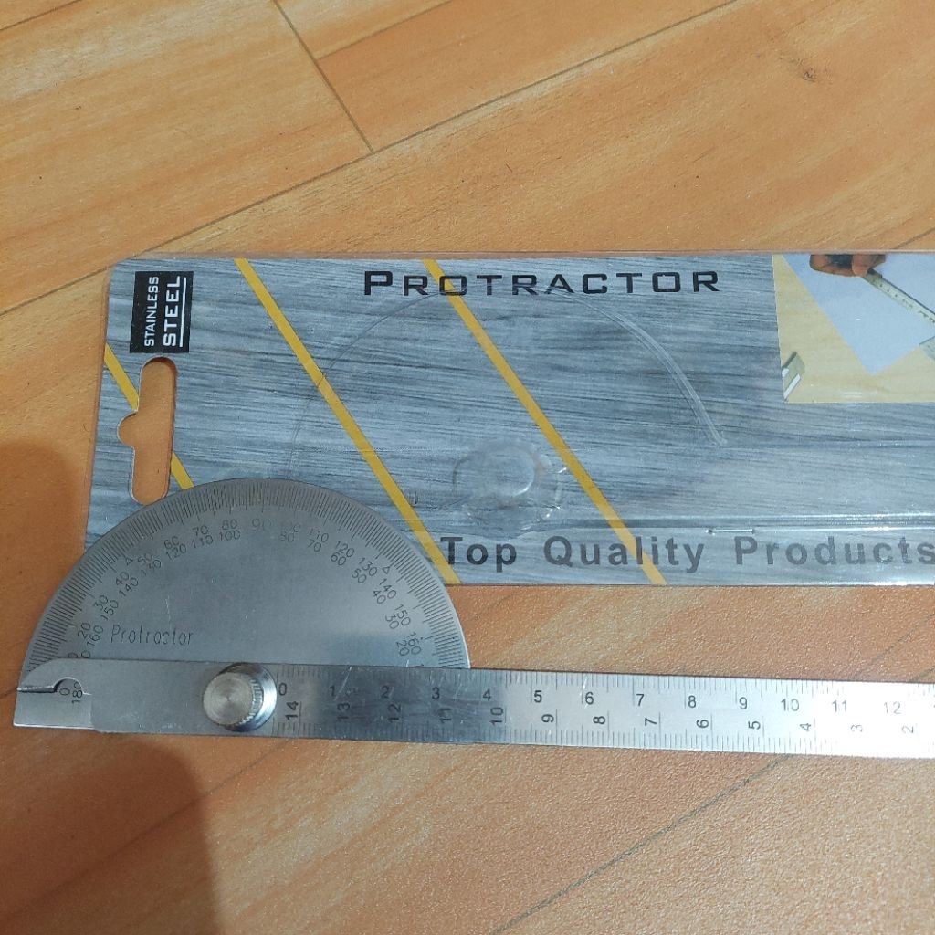 

Penggaris Busur Derajat Protector Stainless Steel 10cm 180 Derajat SF6