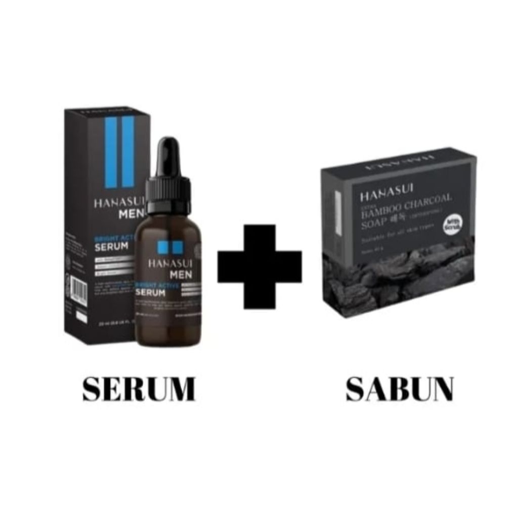Paket 2in1 Hanasui Men/ Paket Perawatan Wajah untuk Laki - Laki