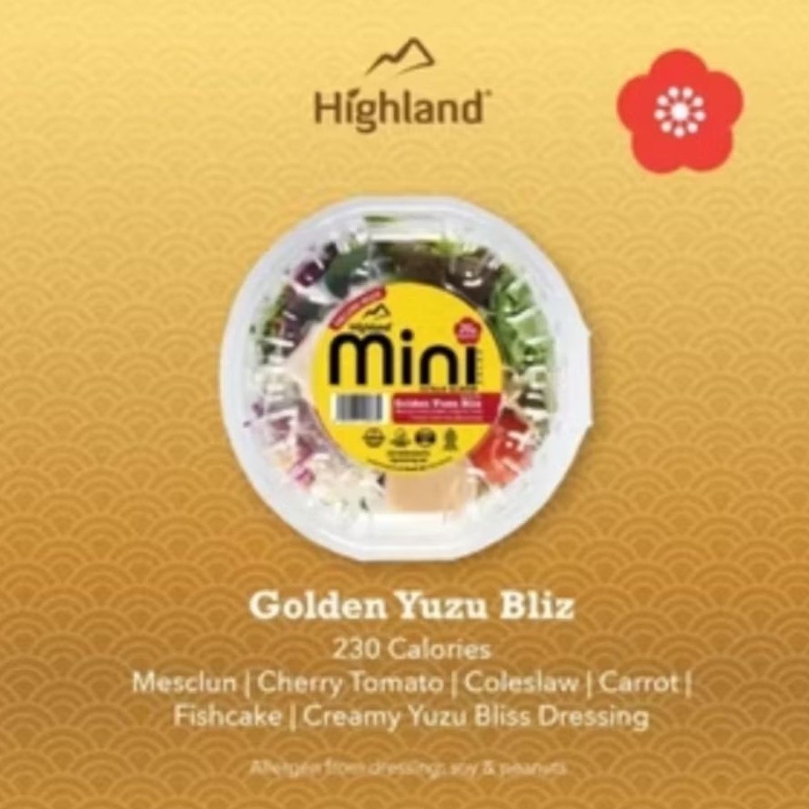 

Salad mini highland Golden Yuzu Bliz + Dressing 100gr