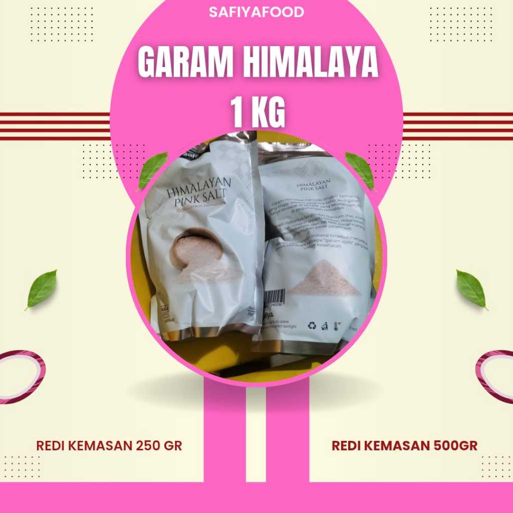 

SAFIYA Uyah Himalaya 1Kg | SAFIYA Garam Himalaya 1000 Gram