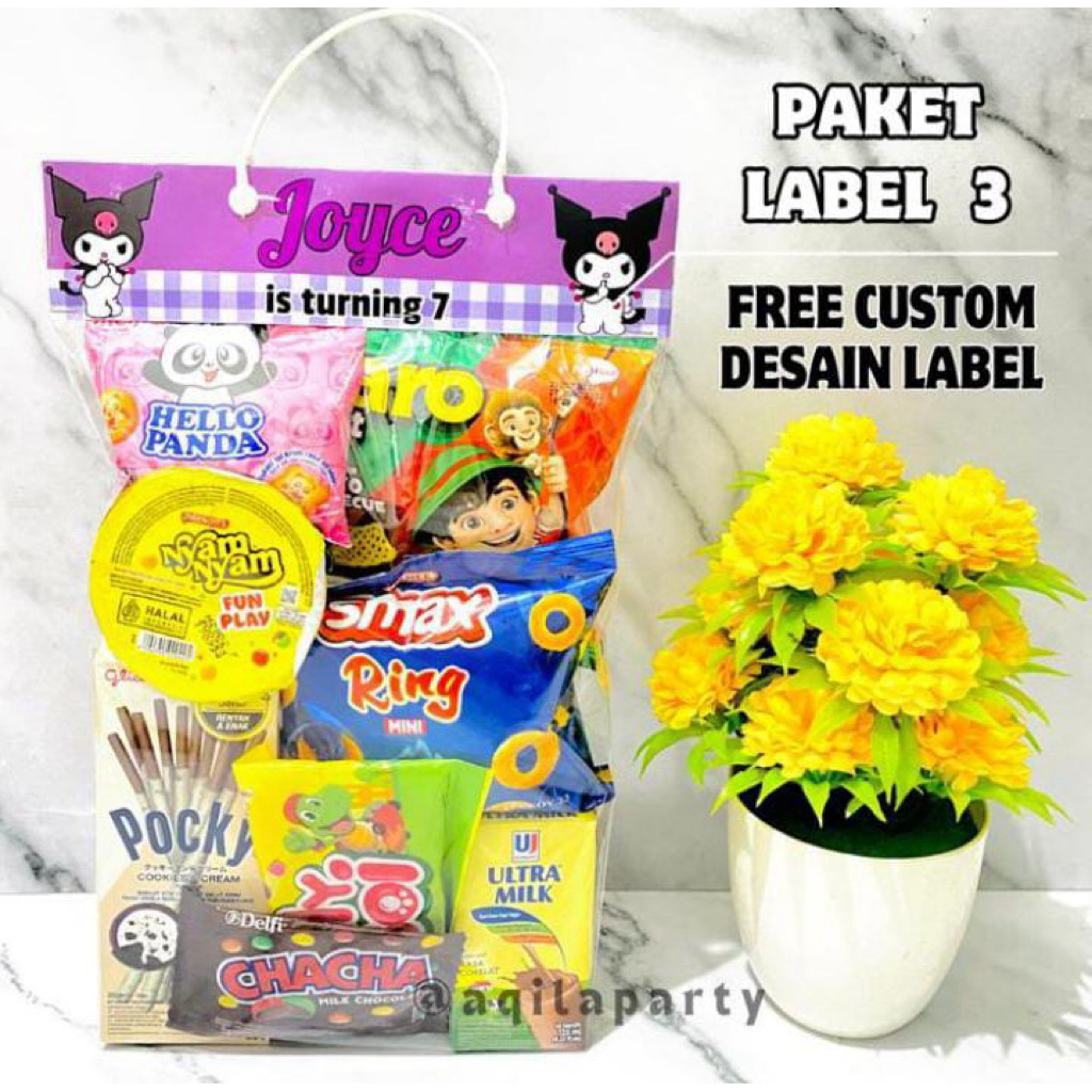 

Paket hampers ulang tahun anak free label custom