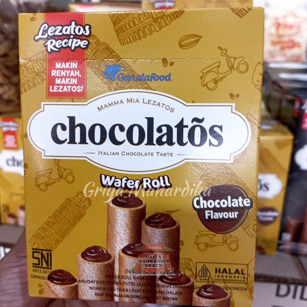 

Chocolatos Wafer Roll mini 1 box 24 pcs Snack Kiloan