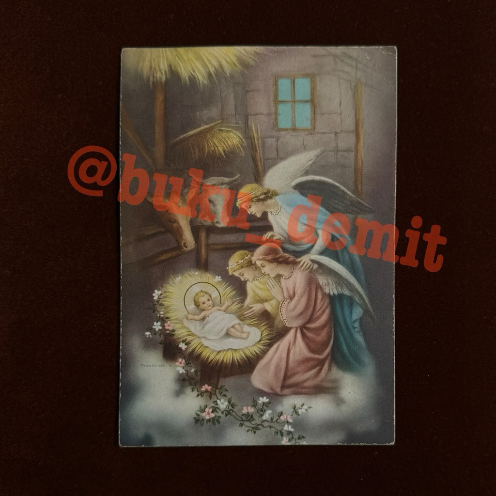 

OLD POSTCARD OF BIRTH OF JESUS // Vintage Postcard Used Postcard Christmas day birth Of Jesus Christ // Kartu Pos Jadul Kelahiran Jesus Kristus