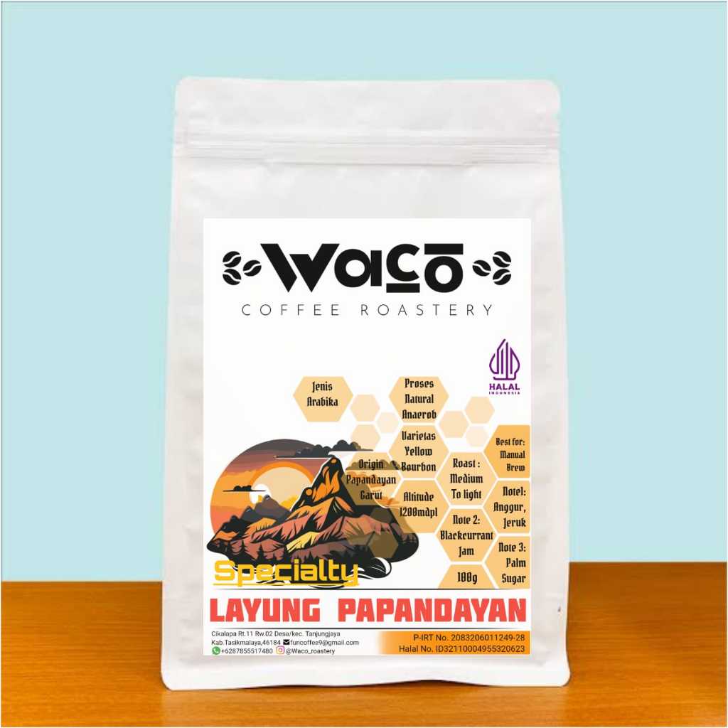 

WACO "Layung Papandayan" - Roast Bean Arabika - 200gr/100gr