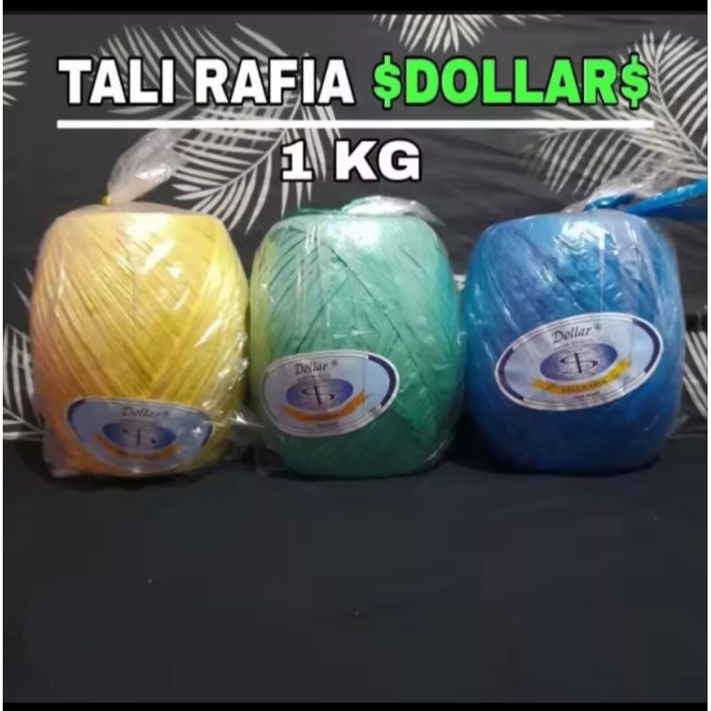 

tali rafia merk dollar 1 kg tali plastik tali varian warna tali pengikat kuat