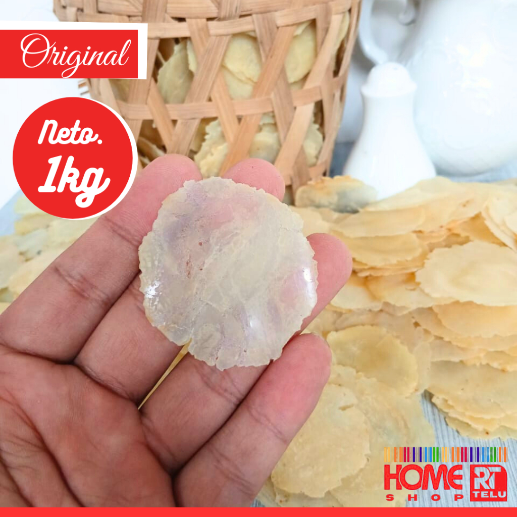 

Emping melinjo mlinjo mentah kering super tipis Original siap goreng 1kg EMPING 1 MLINJO MENTAH