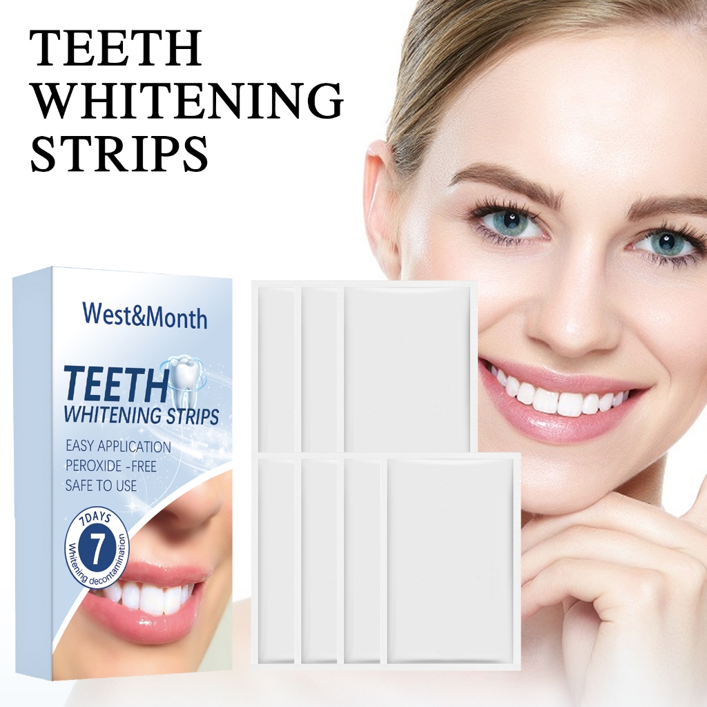 West&Month 7-Day Teeth Whitening Strips 7pcs  Strip Pemutih Gigi 7 Hari Strip Pemutih Gigi Dan Pengh