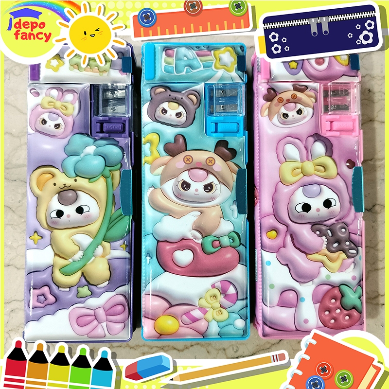 

Kotak Pensil Tutup Magnet 2 Sisi DZ-8074 / Kotak Pensil / Tepak Pensil / Boks Pensil / Box Pen / Pencil Case