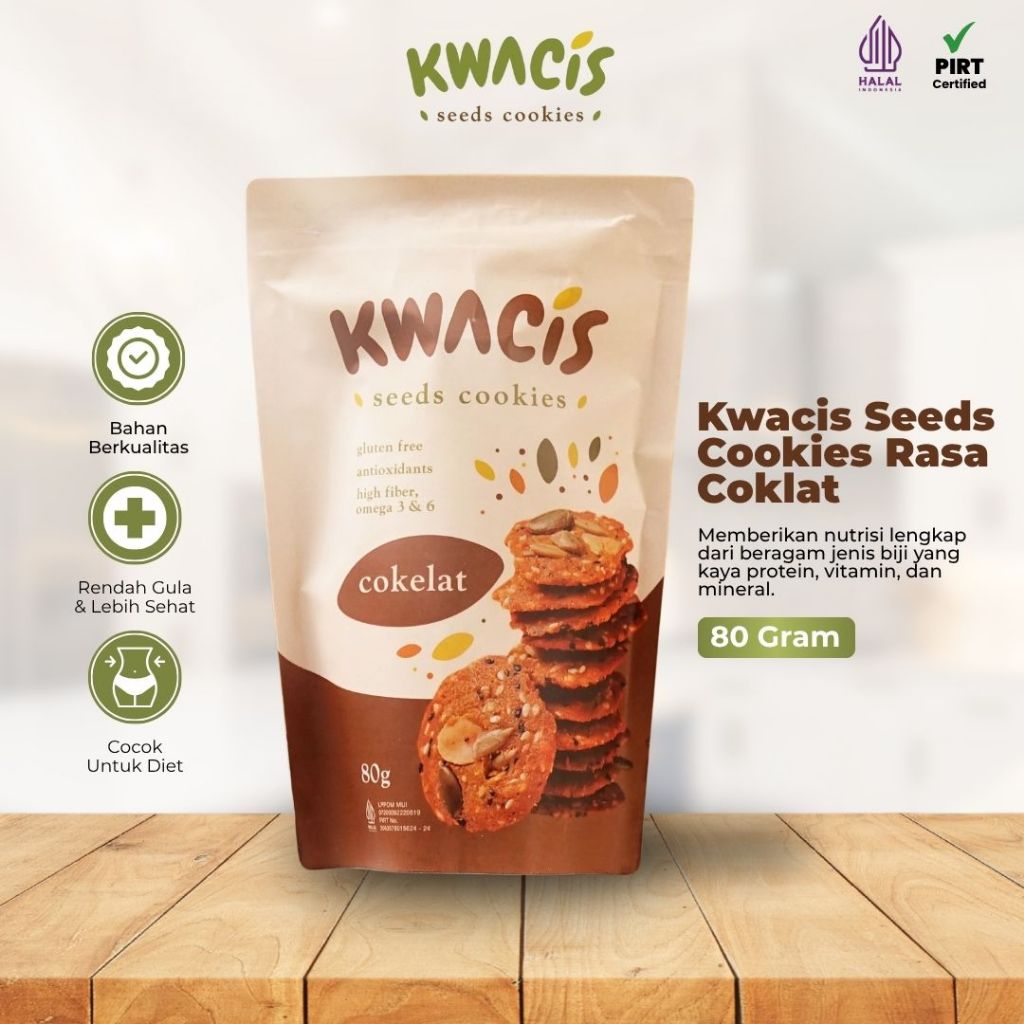 

Kwacis Cookies Coklat Gluten Free Camilan Sehat ASI Booster 80gr