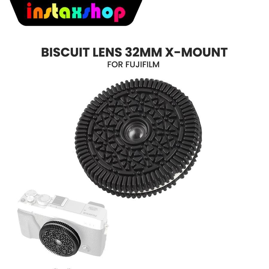 Biscuit Lens 32mm f10 Disposable Lensa Fuji X-Mount Mirrorless Fuji X Mount CCD Camera lensa Oreo