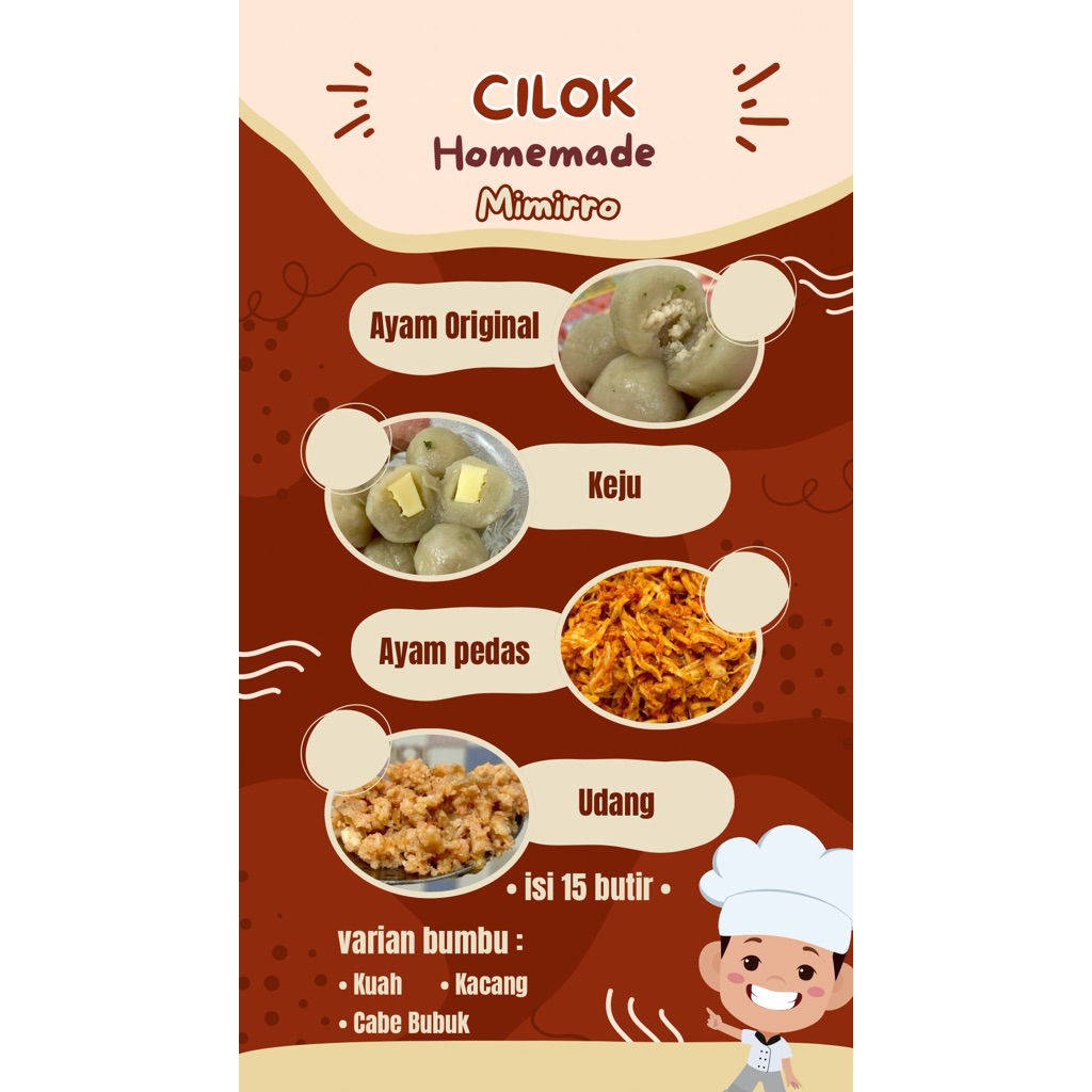 

[MIMIRRO] Cilok isi Ayam Suwir Pedas Bumbu Kacang / Cilok kuah / Cilok Saos sambal 15 butir