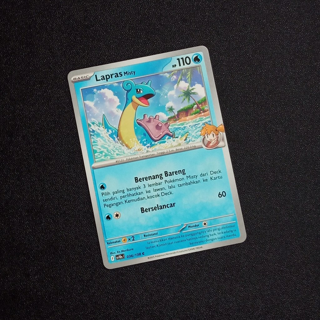 Lapras Misty C sv10s Kehadiran Juara Pokemon TCG Indonesia