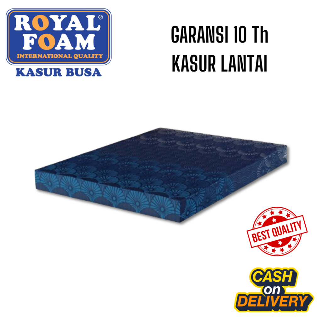 ROYAL FOAM Kasur Busa Single Bed Ukuran 90x200cm 100x200cm Free Cover Adem Anti Luntur