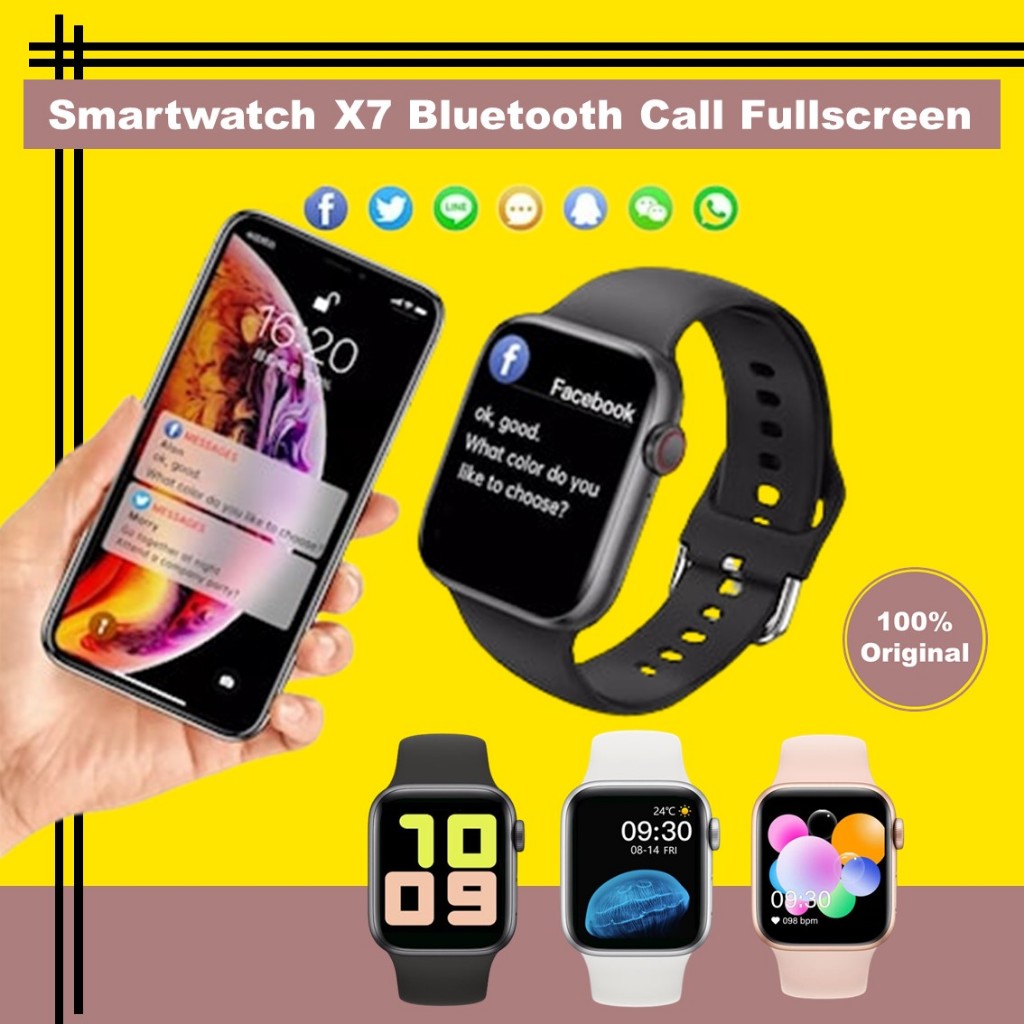 Smartwatch X7 bluetooth call fullscreen