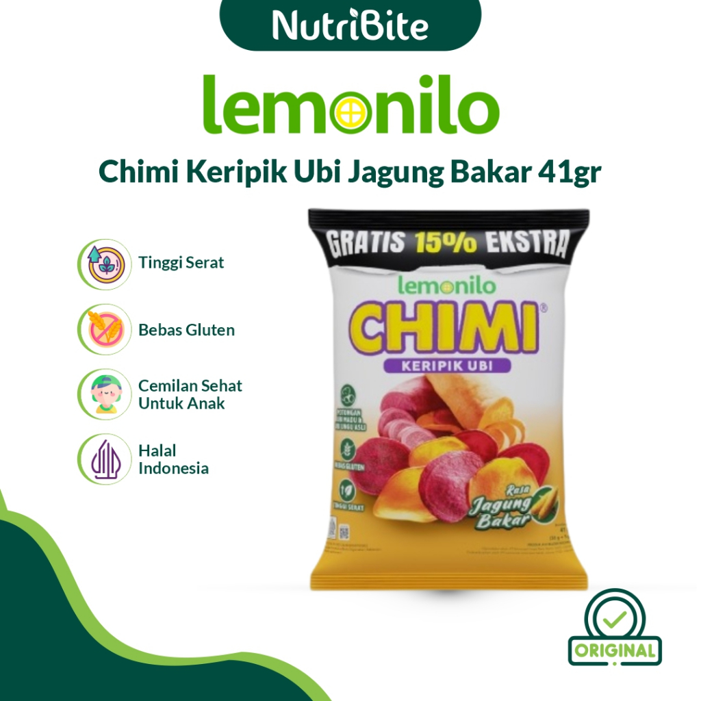 

LEMONILO Chimi Keripik Ubi Rasa Jagung Bakar Gluten Free 41gr