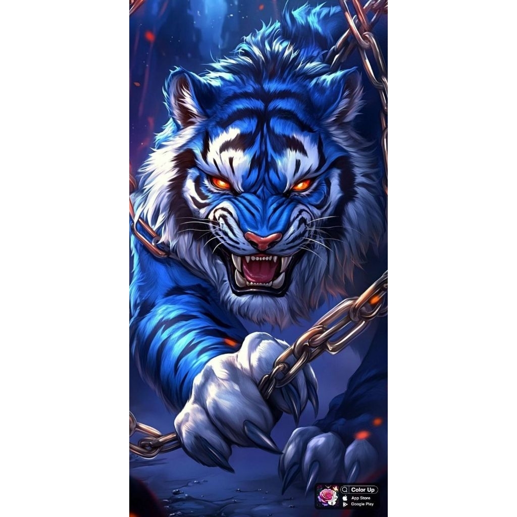 

stiker 3D harimau keren, stiker print sudah cutting, size 15 x 20 cm, anti air