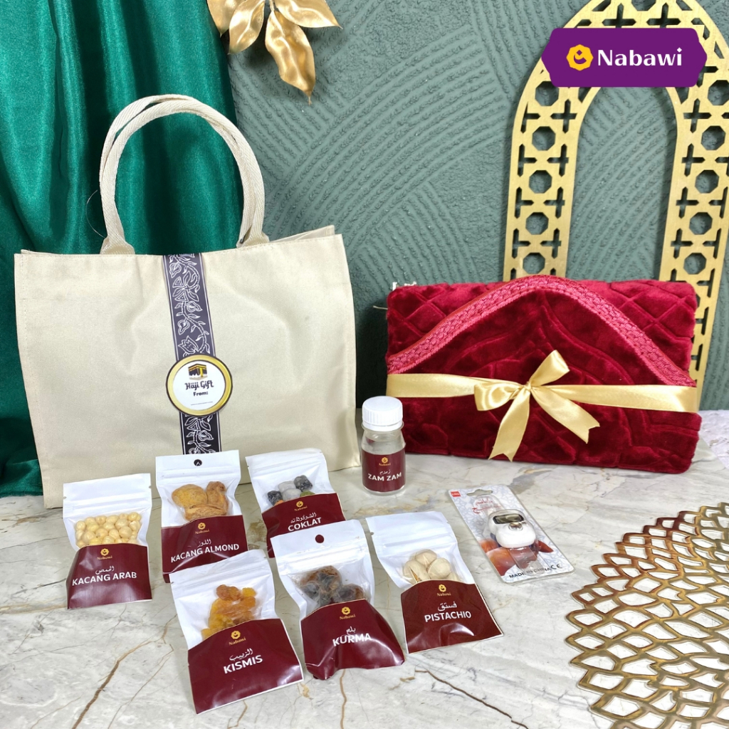 

G&C Hampers Khadijah Souvenir Oleh Oleh Haji Umroh Kacang Arab Fustuk Kismis Kurma Air Zam-zam