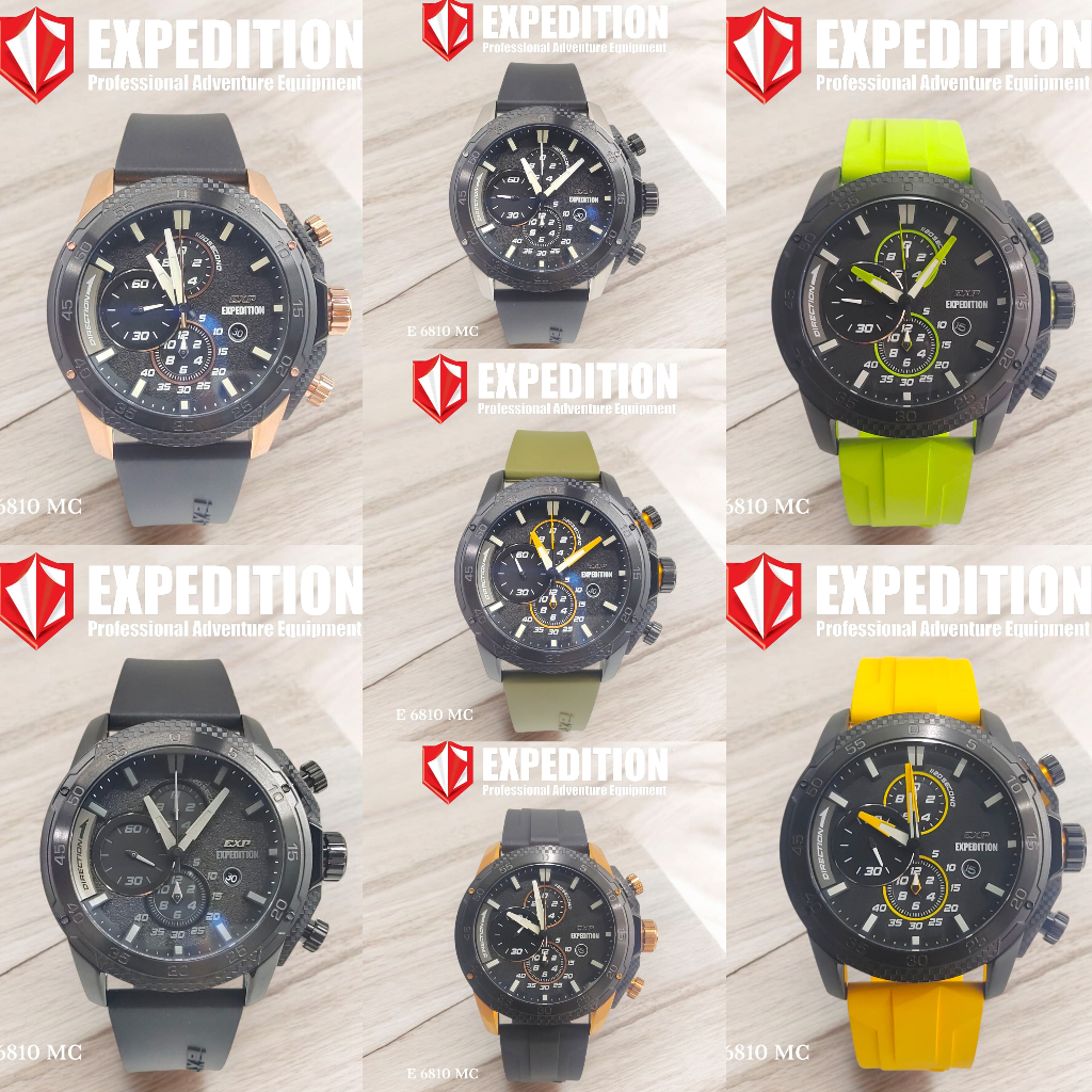 Jam Tangan Pria Expedition E6810 Rubber E 6810 Garansi Resmi