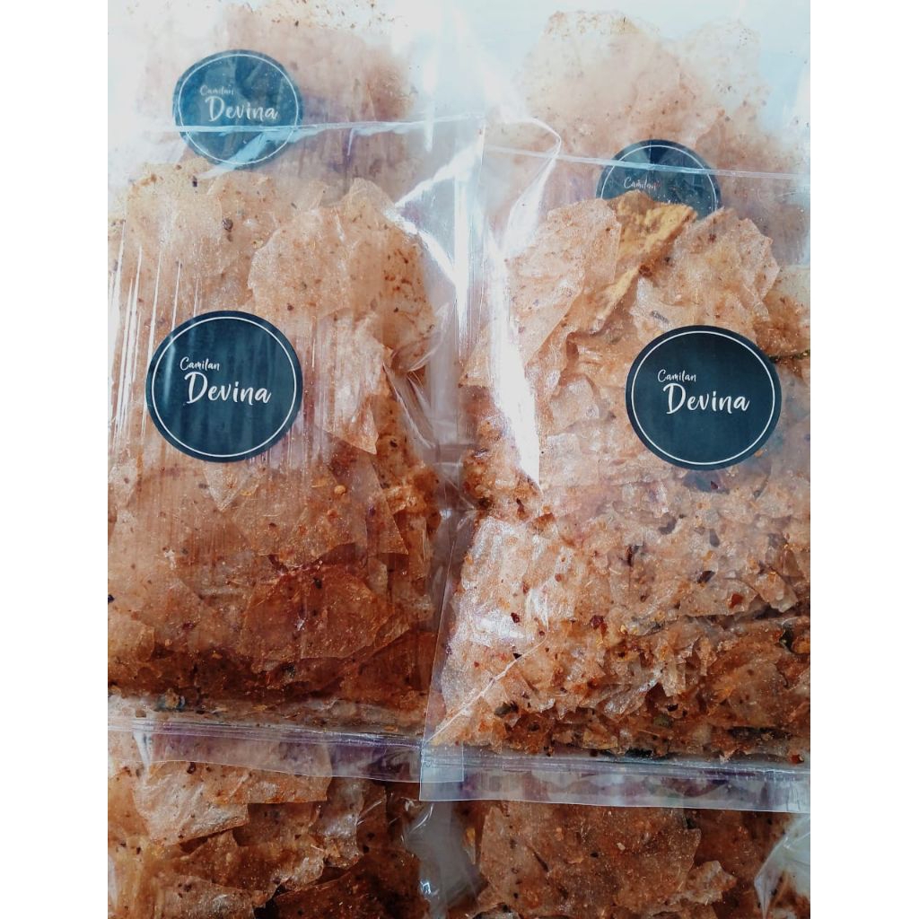 

keripik kaca pedas kemasan 150gr
