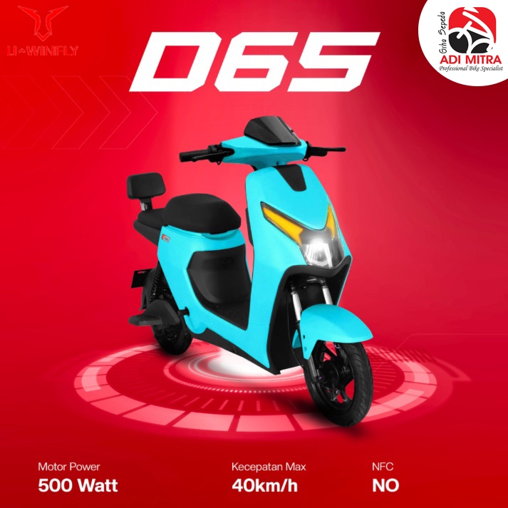 Sepeda Listrik UWINFLY D65 | Motor 500W | E-Bike Dewasa Anti Air | Selis | 45 Km | 48 V / 12 AH