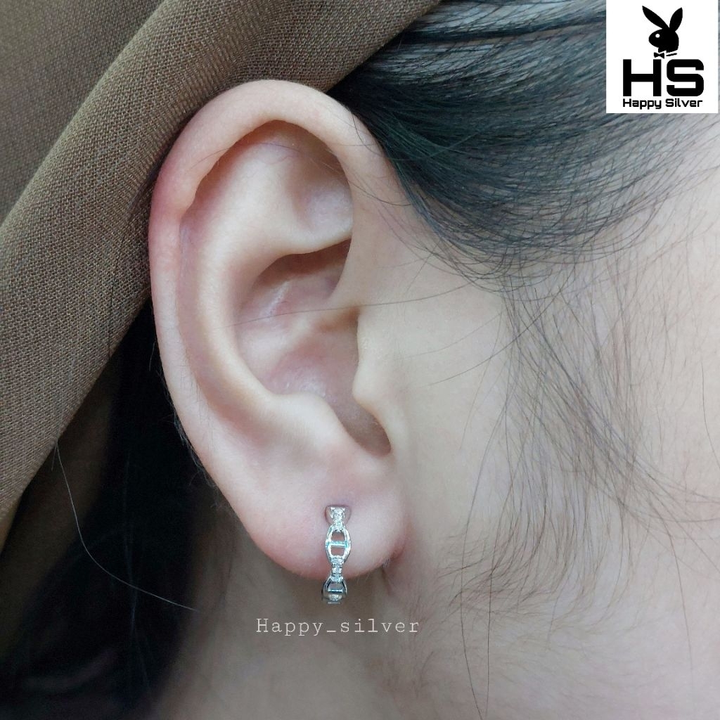 Anting Jepit perak asli 925 lapis emas - Model Anting Jepit Permata - Perhiasan perak anak - Perhias