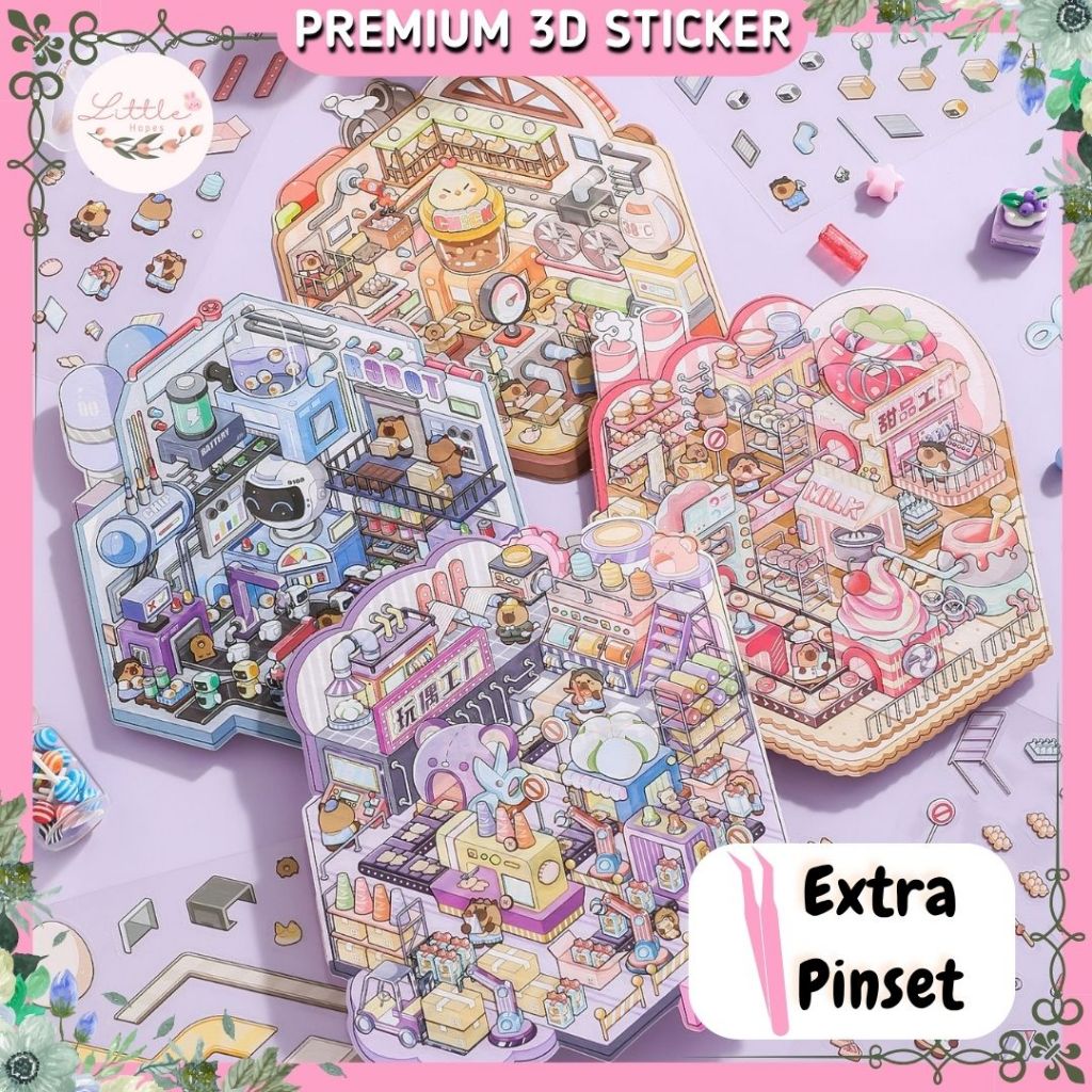 

STICKER 3D Premium Satisfying Decoration Landscaping Creative Mainan Anak Unik Lucu COD Viral Korea