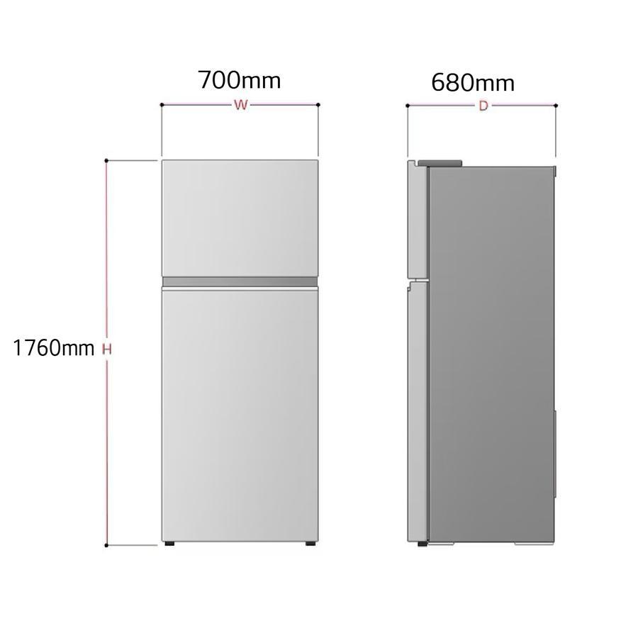 LG Kulkas 2 Pintu 395L - Top Freezer - Bigger Box - Smart Inverter Model GN-B392PFFB