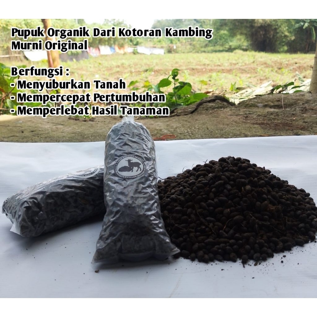 Jual pupuk kandang/kotoran kambing 1 kilo murni