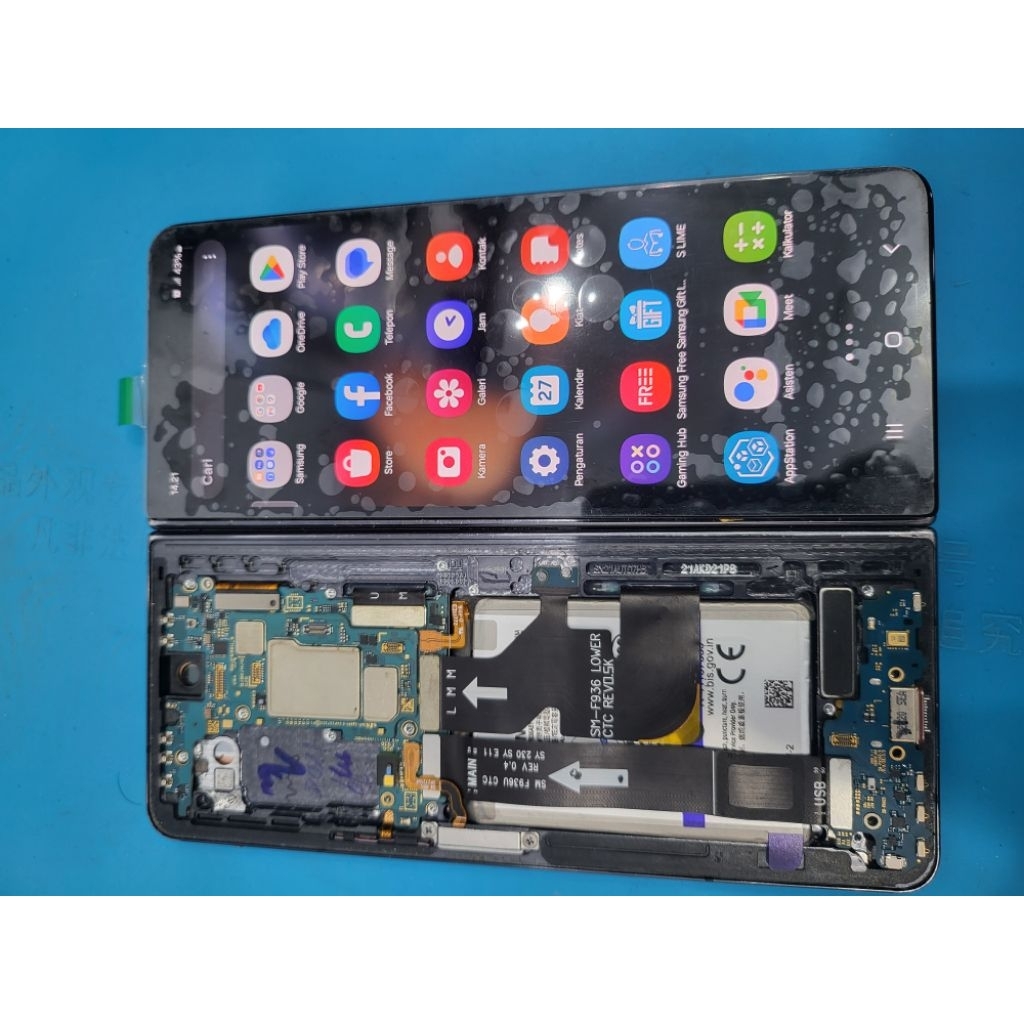 lcd depan samsung z fold 4 original normal