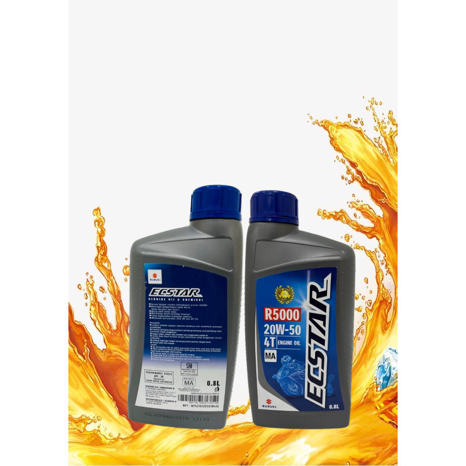 OLI SUZUKI ECSTAR SGO 800ML 4T 20W-50 R5000 MA OLI MOTOR SUZUKI ECSTAR 800ML