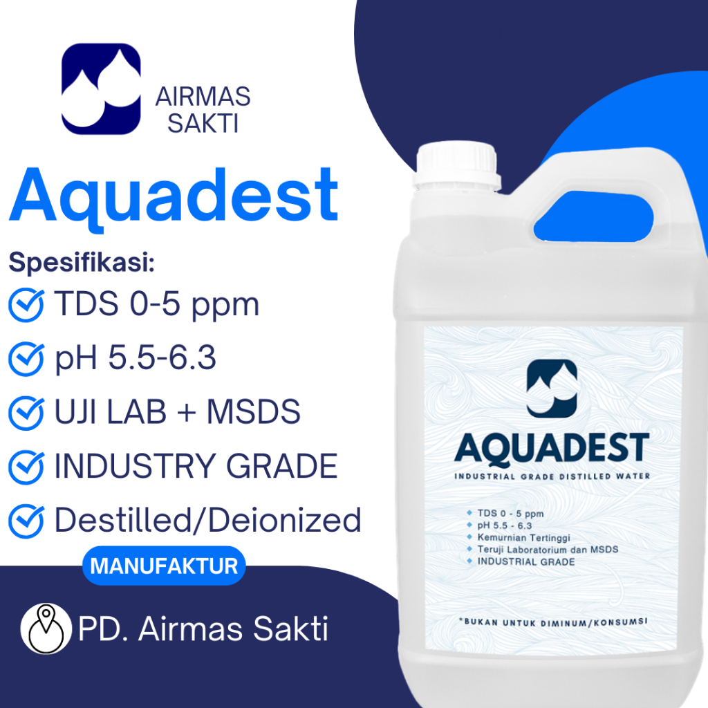 

5L AQUADEST / AIR SULING / AIR MURNI / DEIONIZED WATER