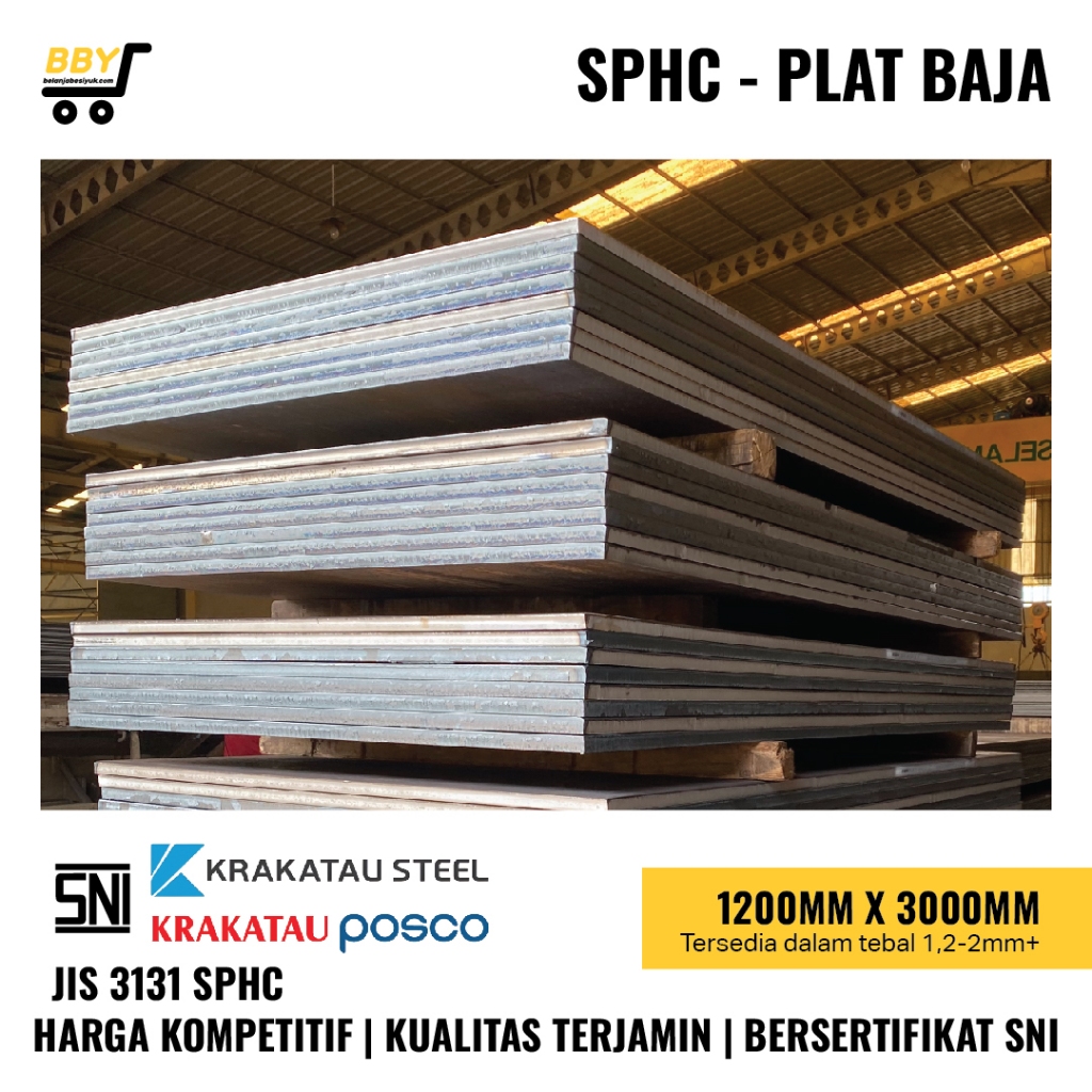 Plat Hitam - Plat SPHC - Plat Mild Steel - Plat Esser 1200 X 3000