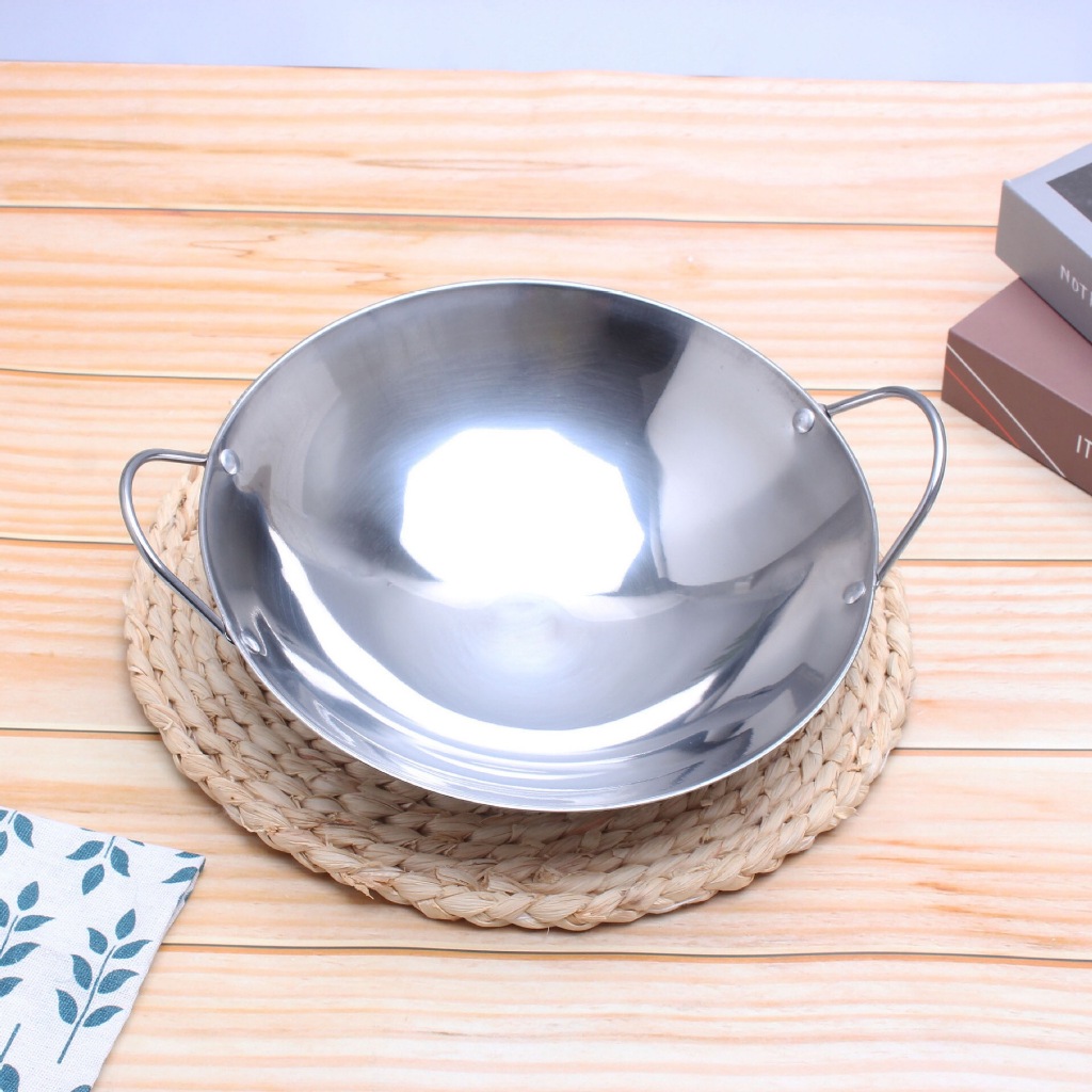 Big Sale Wajan Mini Stainless Steel / Kuali Mini Katel Bar Penggorengan Kecil / Kuali Serabi / Kuali