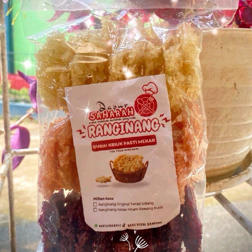 

[ Rasa Mix 500gr ] Rengginang Rasa Ketan Hitam, Bawang Putih & Terasi Udang Food